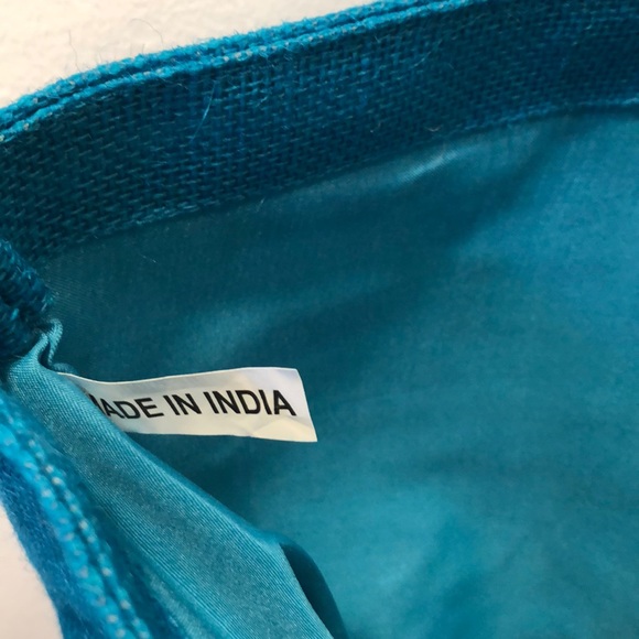 BEAUTIFUL BURLAP BAG-FULL LINING VELCRO CLOSURE - Picture 3 of 6